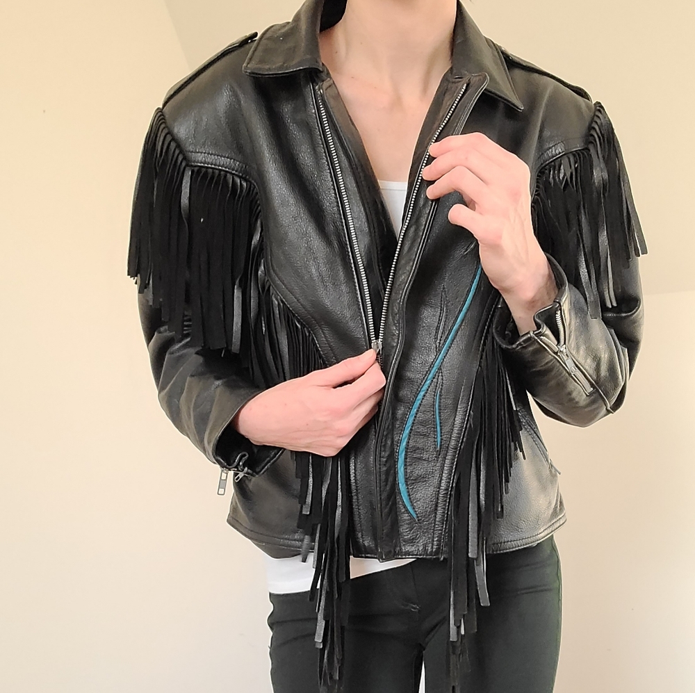 RARE VINTAGE - Custom leather jacket - Picture 3 of 13